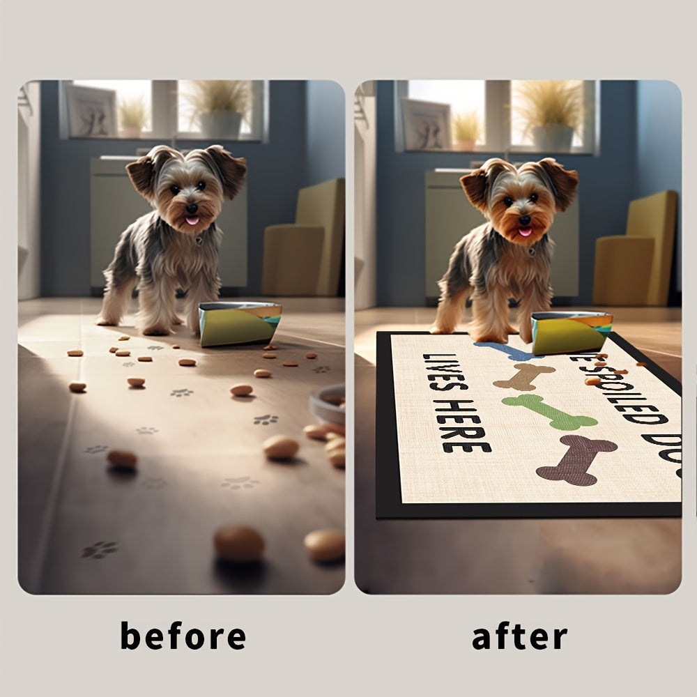 Absorbent Non-Slip Dog Feeding Mat for Food and Water