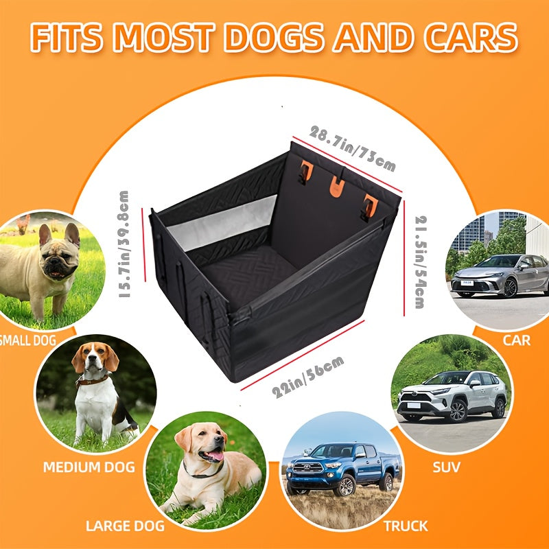 Waterproof Pet Car Seat Hammock with Storage Pocket for Dogs