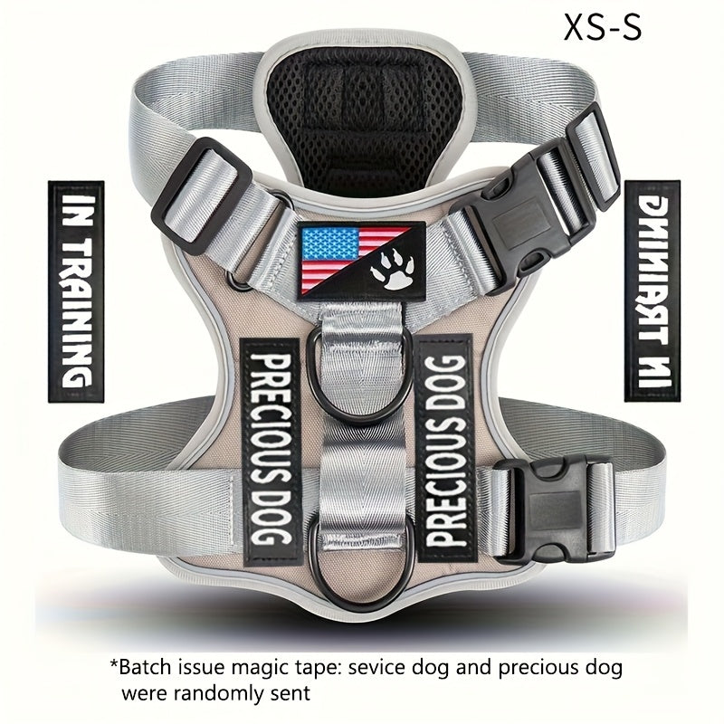 Reflective Dog Harness with Patches for Easy Control