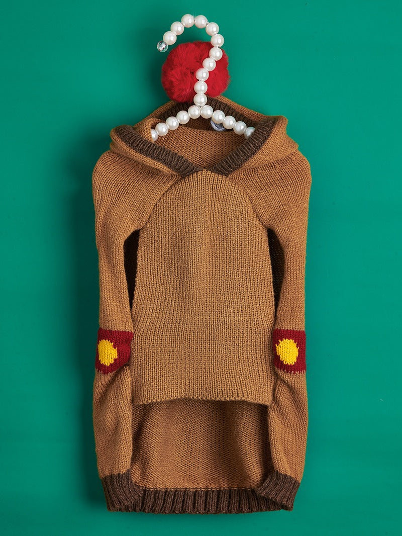 Christmas Santa Claus Knit Dog Sweater Acrylic Winter Pet Apparel