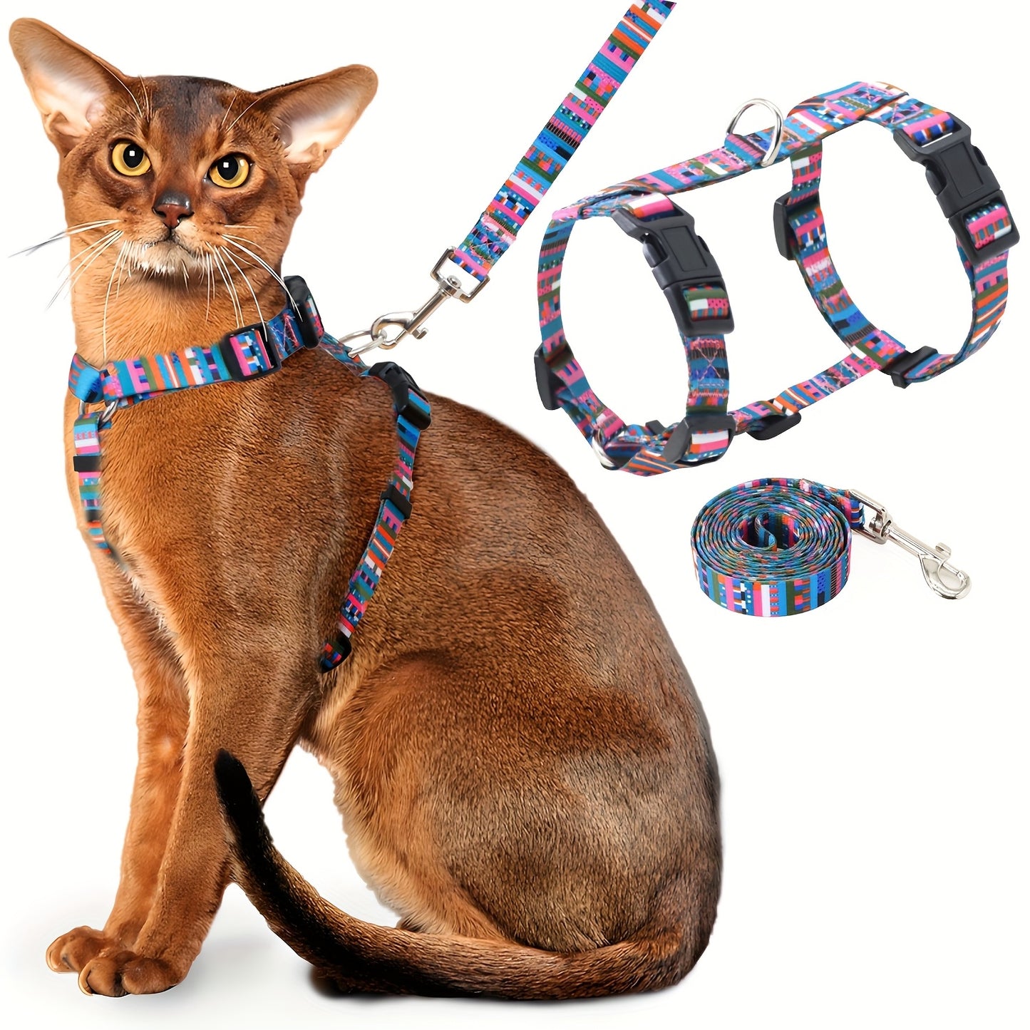 Escape-Proof Cat Harness and Leash Set for Safe Adventures