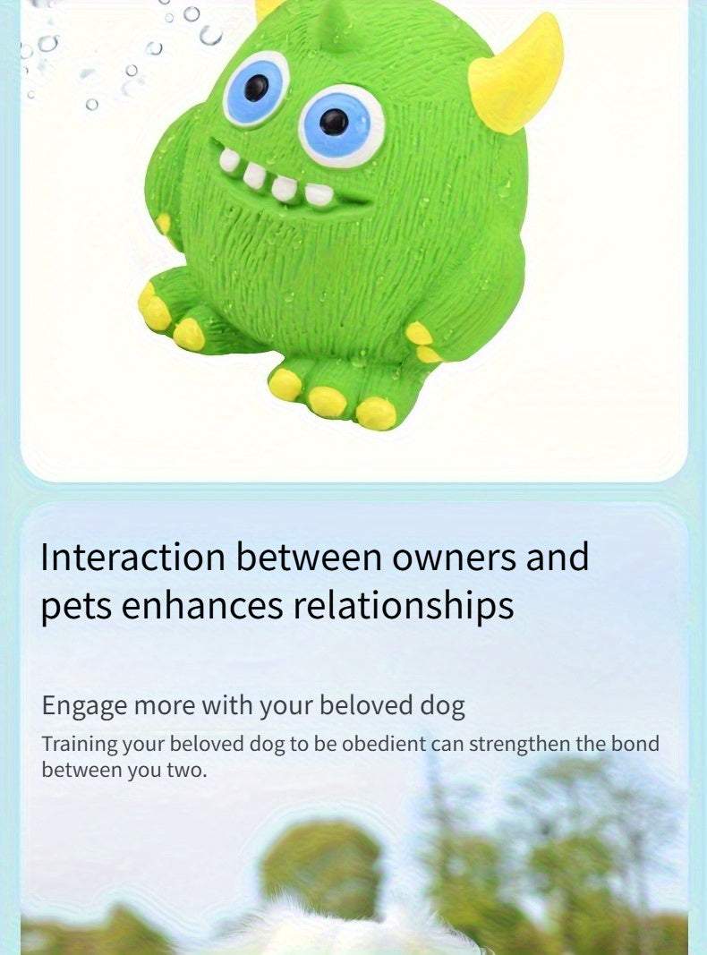 Fun Squeaky Monster Dog Toy Latex Cartoon Design Small Breeds