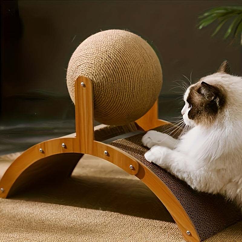 [Wear-resistant Cat Toy] Wear-resistant Cat Scratching Ball Toy | Vertical Cat Toy Cat Scratch Board Corrugated Paper Grinding Claw Board for Self relaxation