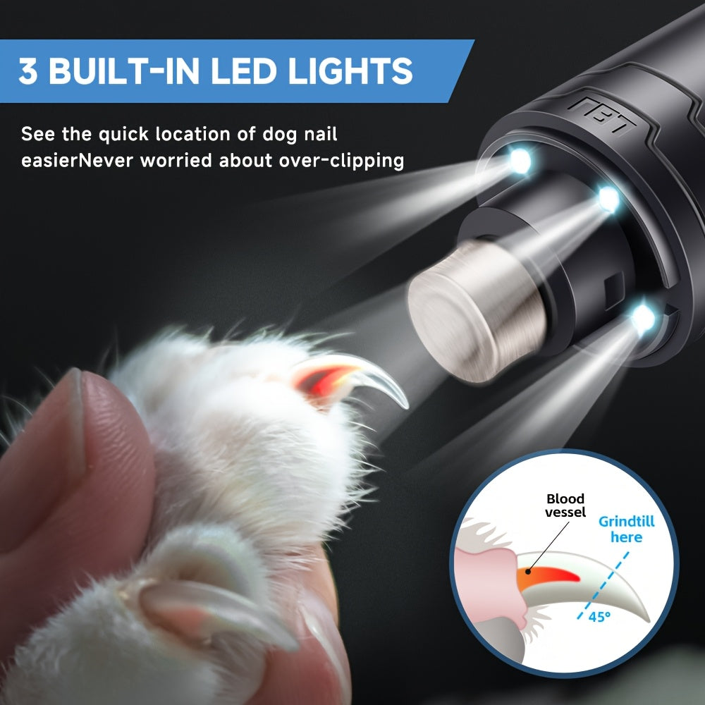 Electric Cat Nail Grinder Quiet Safe Grooming Tool for Pets
