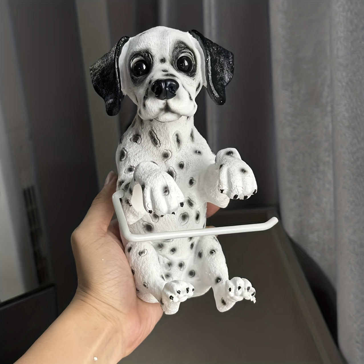 Rustic Cartoon Dog Tissue Holder Resin Home Decor Accent