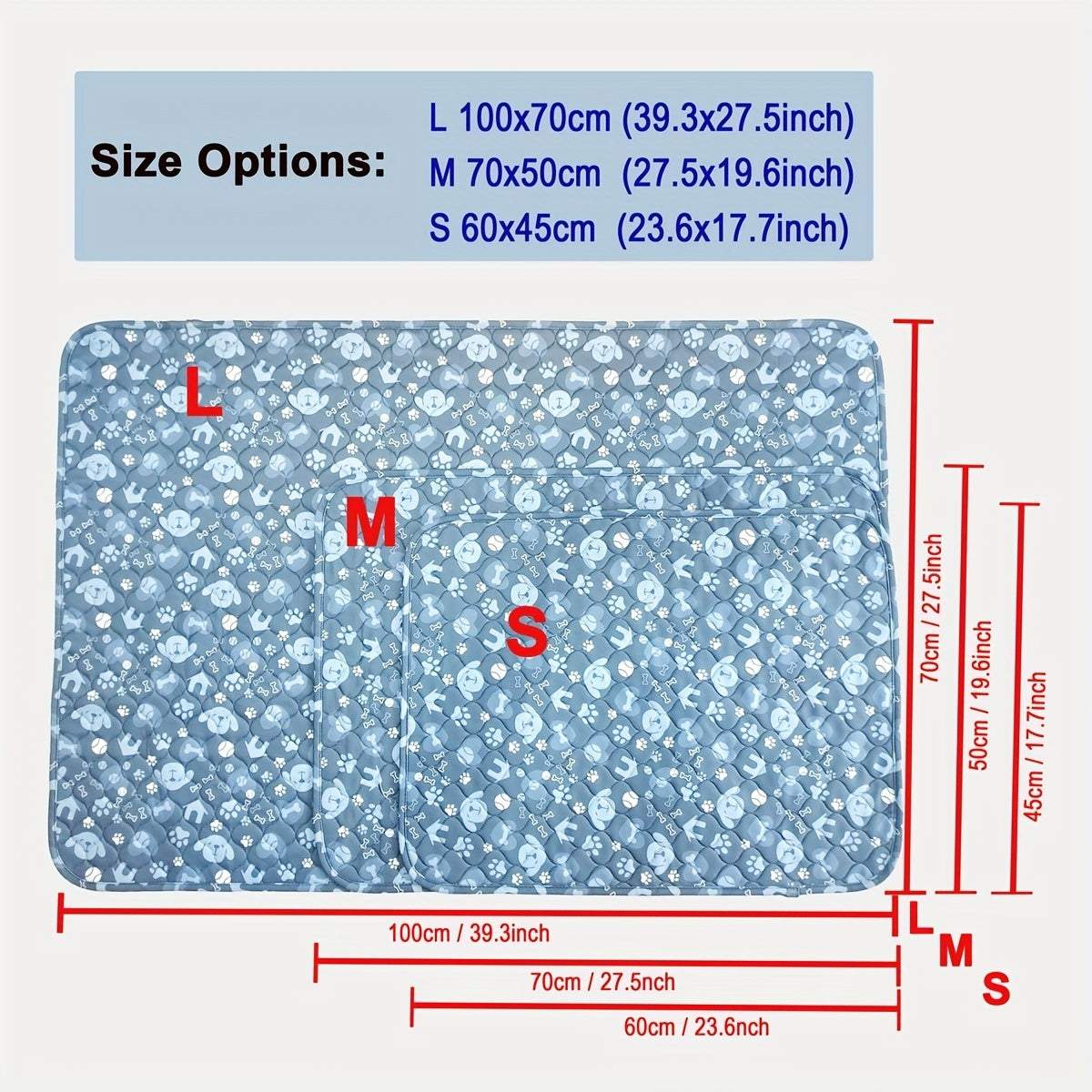 Pet Pee Pads, Washable And Reusable Dog Pee Pads, Absorbent Dog Bed Pad Mat With Non-Slip Bottom, Pet Potty Training Pad For Playpen, Crate And Floor