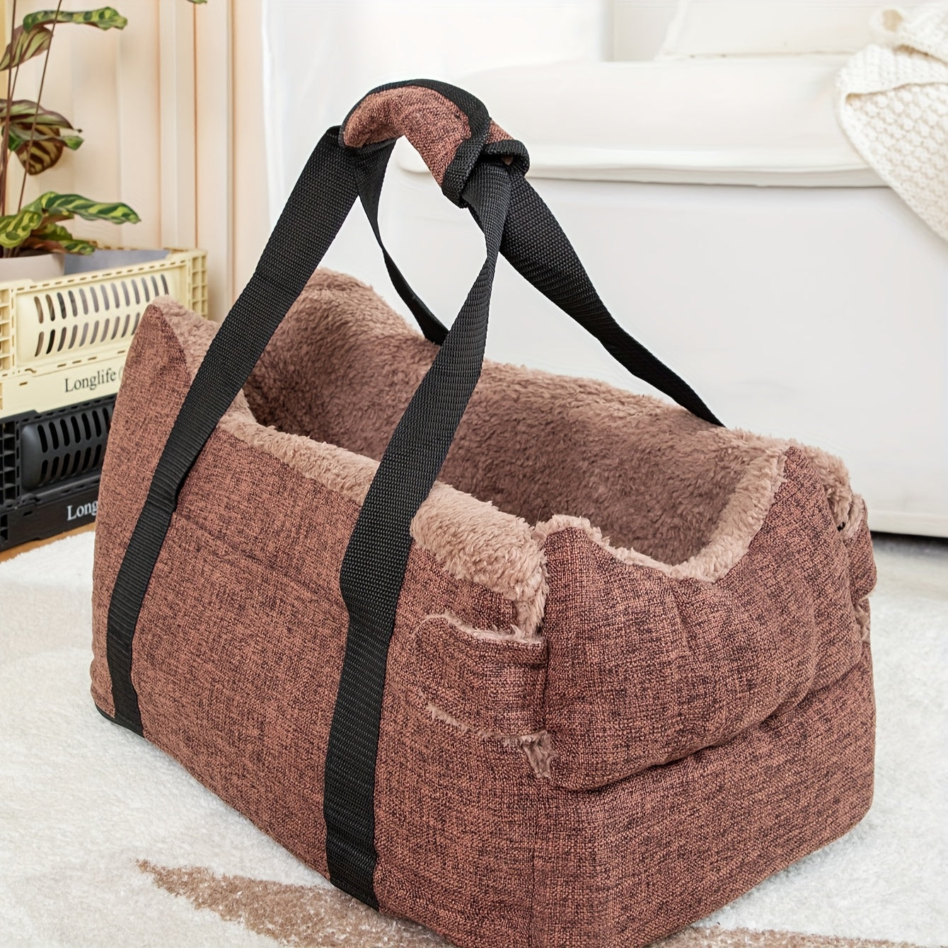 Ultimate Comfort Memory Foam Dog Booster Car Seat Elevated