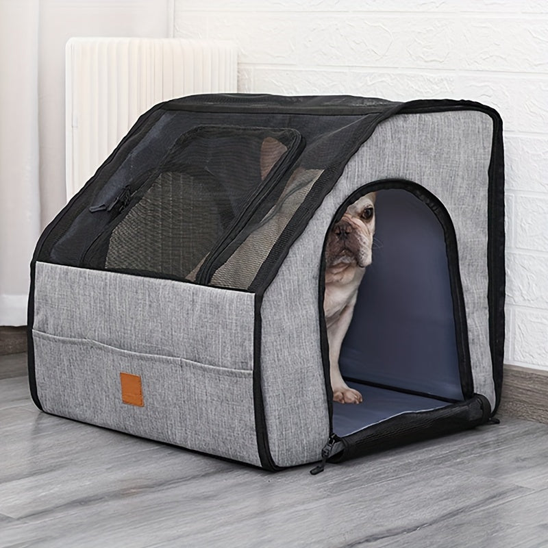 Foldable Dog Travel Cage Car Kennel For Small Medium Dogs