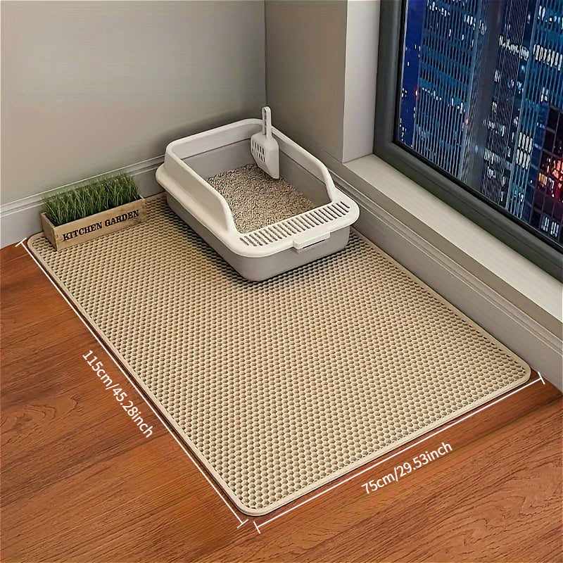 Honeycomb Cat Litter Mat EVA Non Slip Leakproof Easy Clean