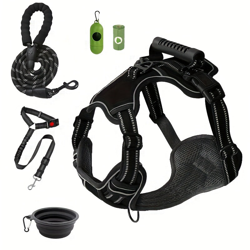 MUMUPET No Pull Dog Harness And Leash Set Reflective
