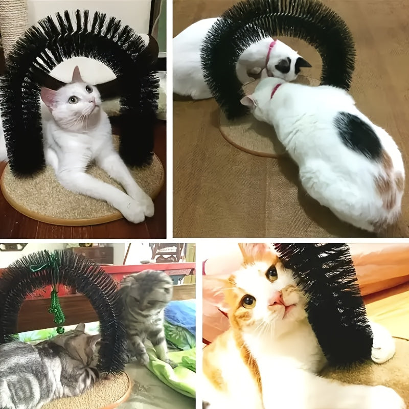 Herbal Infused Cat Arch Self Groomer Scratcher Nonslip Base