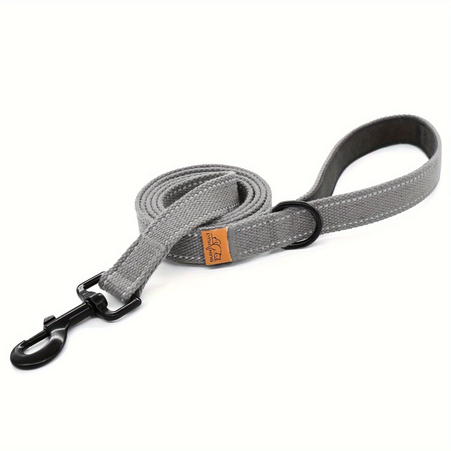Reflective Nylon Dog Leash with Padded Handle and Swivel Hook