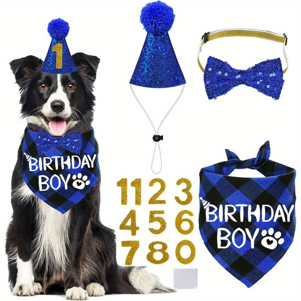 Cute Pet Birthday Party Clothes and Accessories Set for Dogs