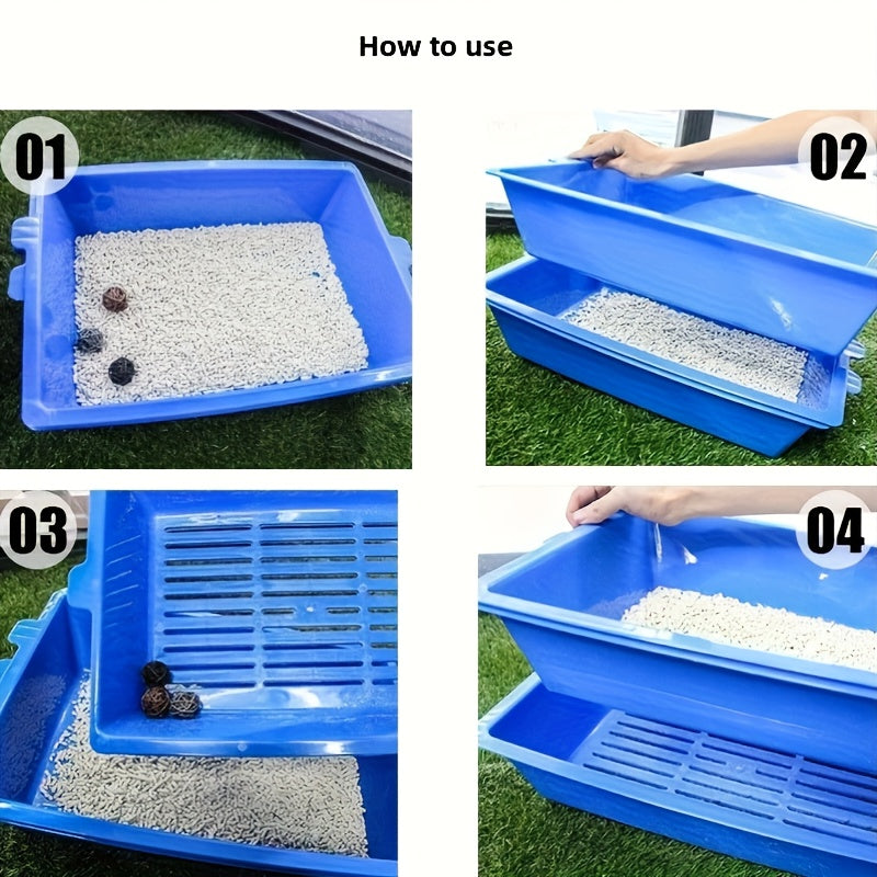 Detachable 3 Tier Cat Litter Box Large Stackable Design