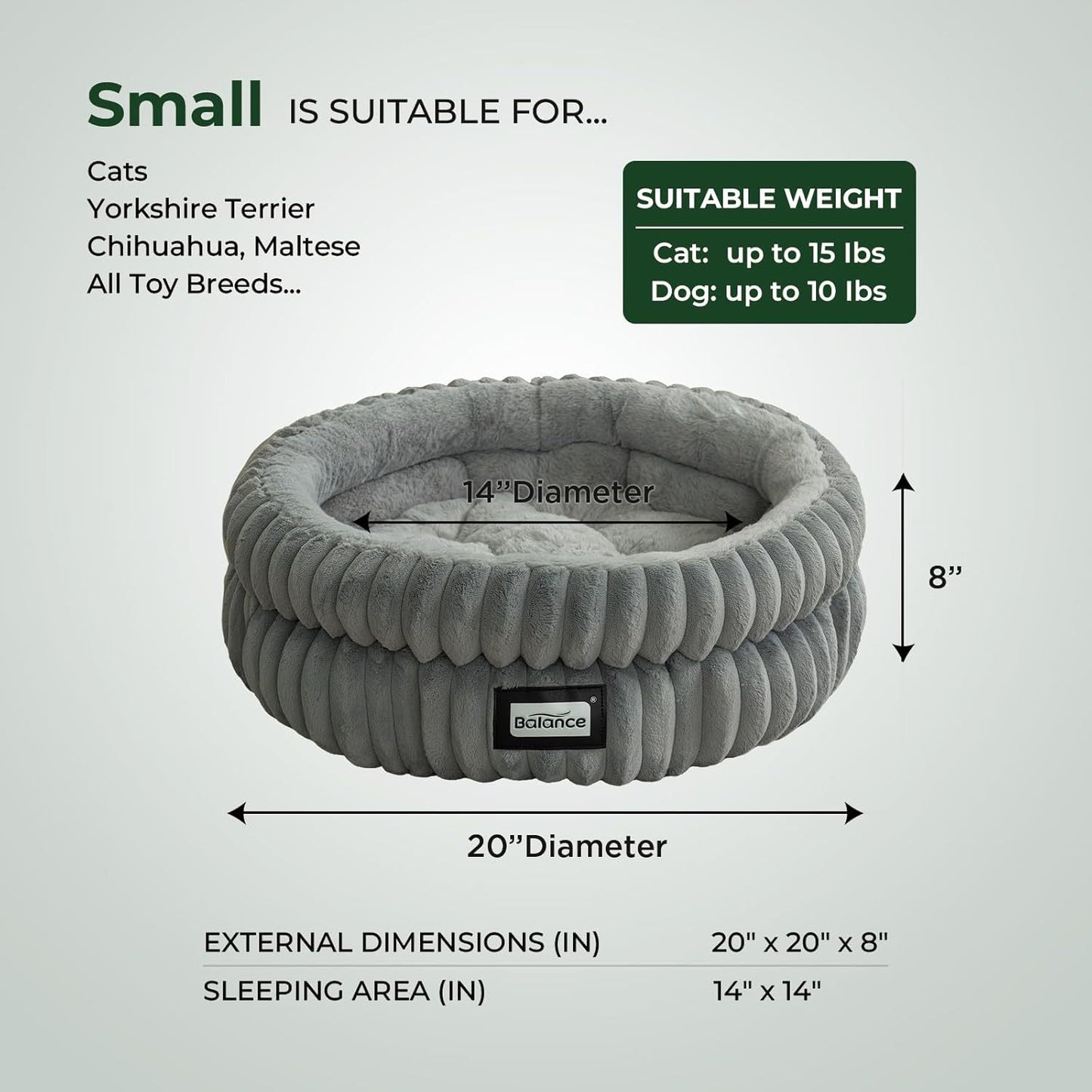 Soft Plush Round Cat Bed Indoor Cat With Anti Slip
