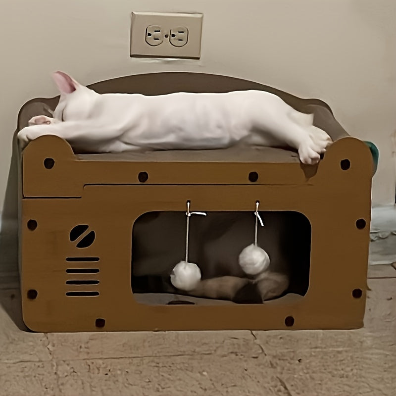 Luxury Double Level Cat Tree House With Scratching Post