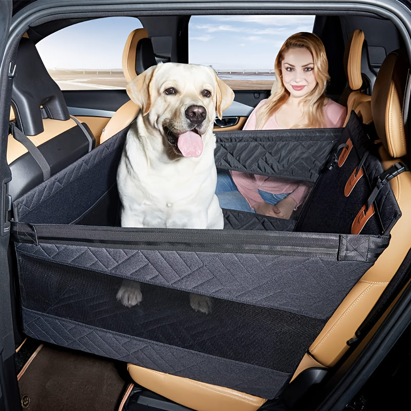 Waterproof Pet Car Seat Hammock with Storage Pocket for Dogs
