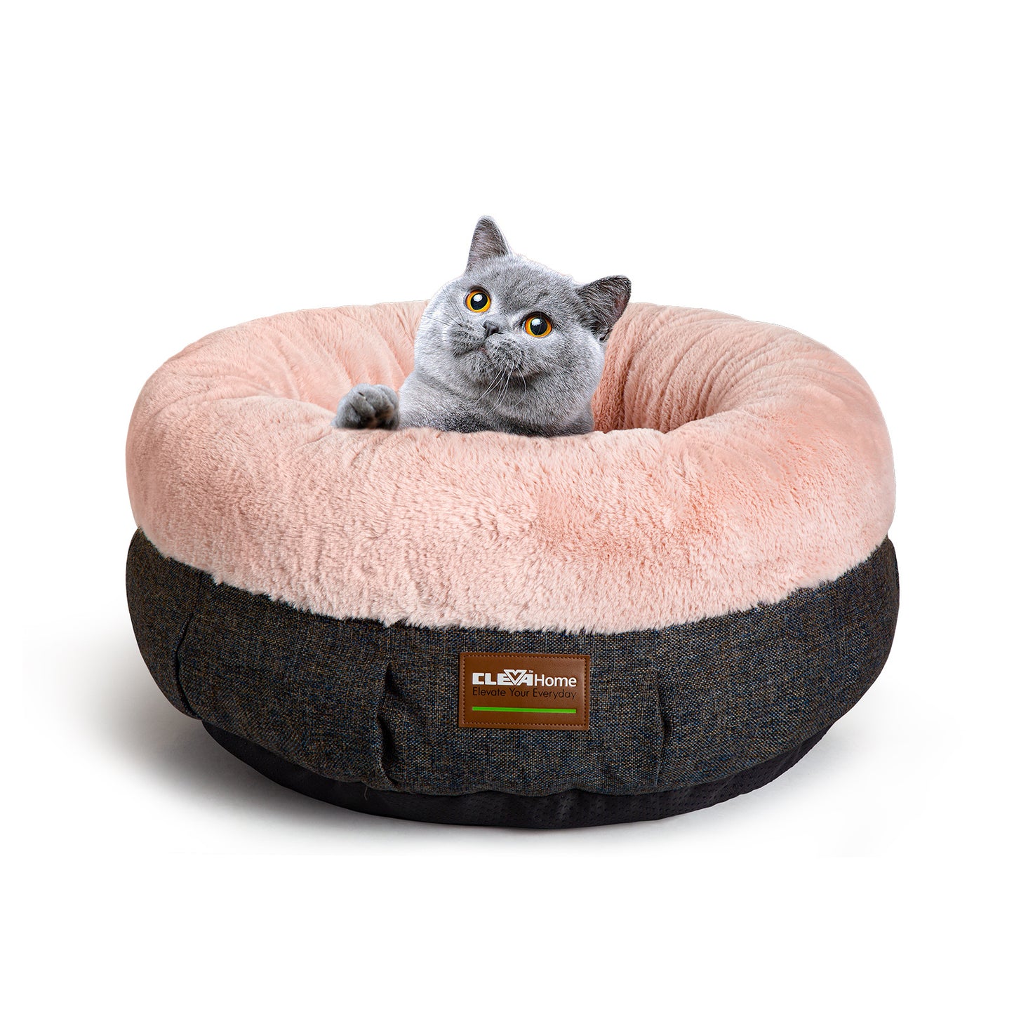 Cozy Cat Bed with Raised Sides and Anti-Slip Base