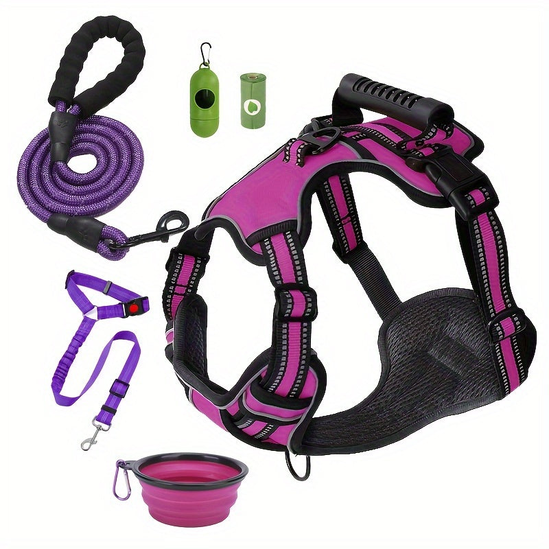 MUMUPET No Pull Dog Harness And Leash Set Reflective