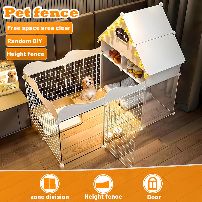 Indoor Dog Playpen House with Toilet Area for Small Pets