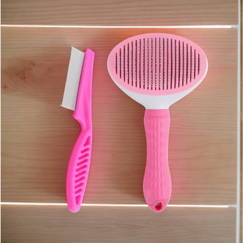 Pet Hair Remover Comb Set For Cats And Dogs Double Pack