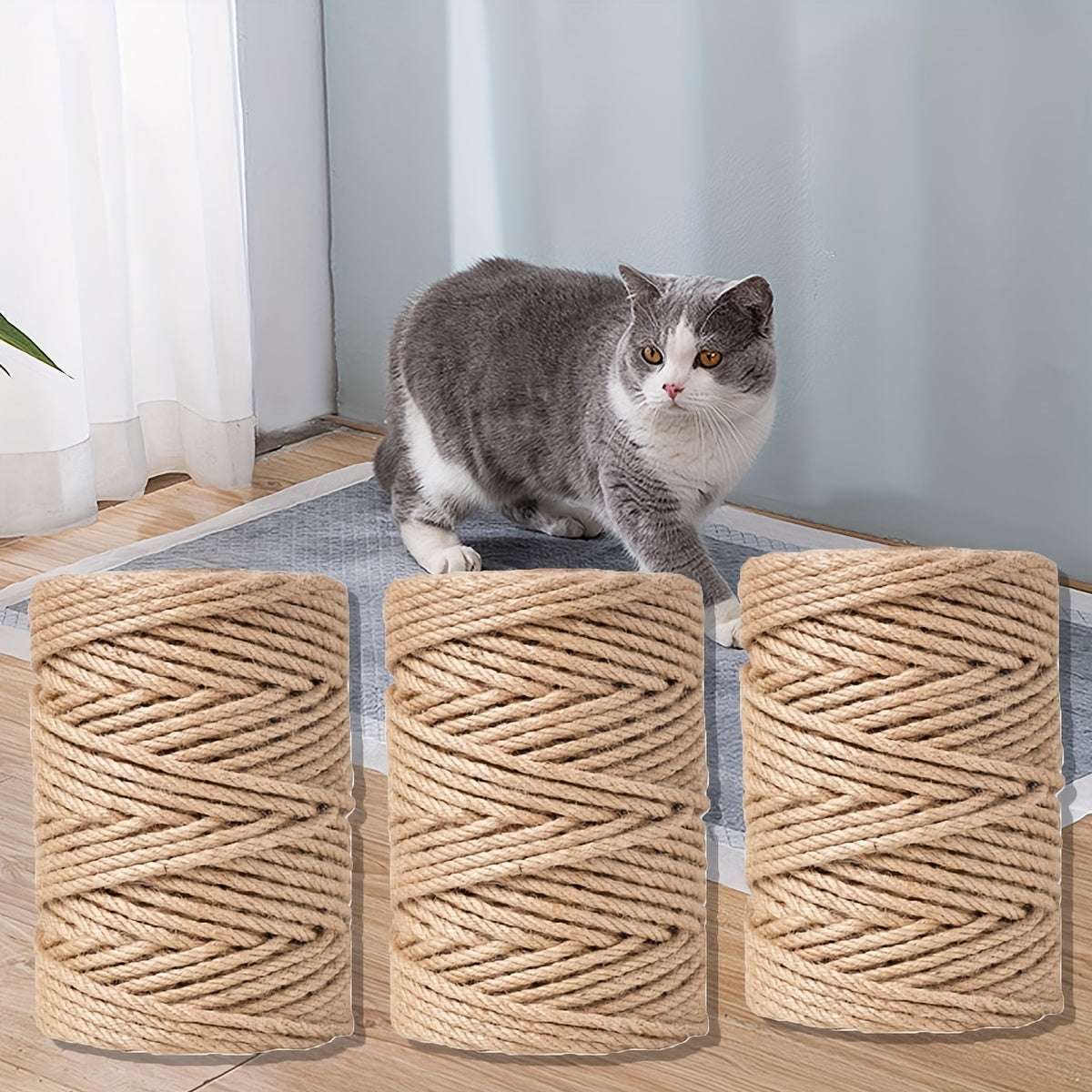 Cat Scratching Pole for Happy Cats | Durable Sisal Cat Scratch Post!!!