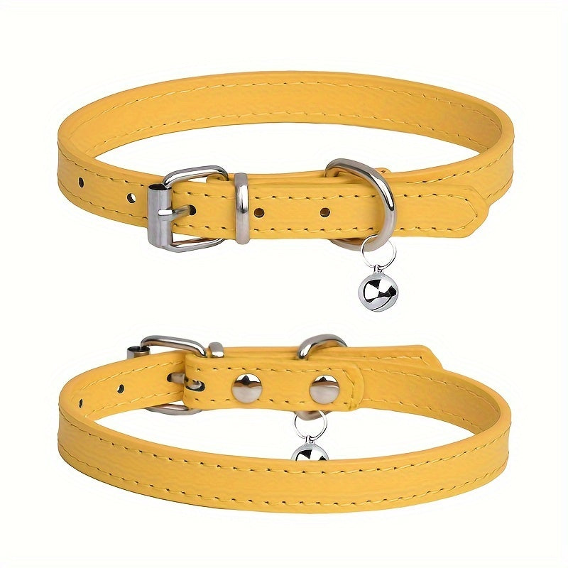 Adjustable Genuine Dog Collar with Durable Alloy Metal Buckle