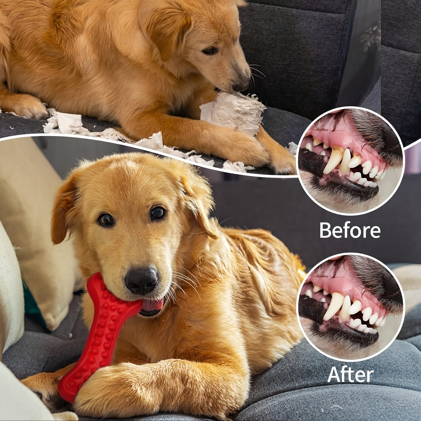 Durable Rubber Dog Chew Toys For Aggressive Chewers