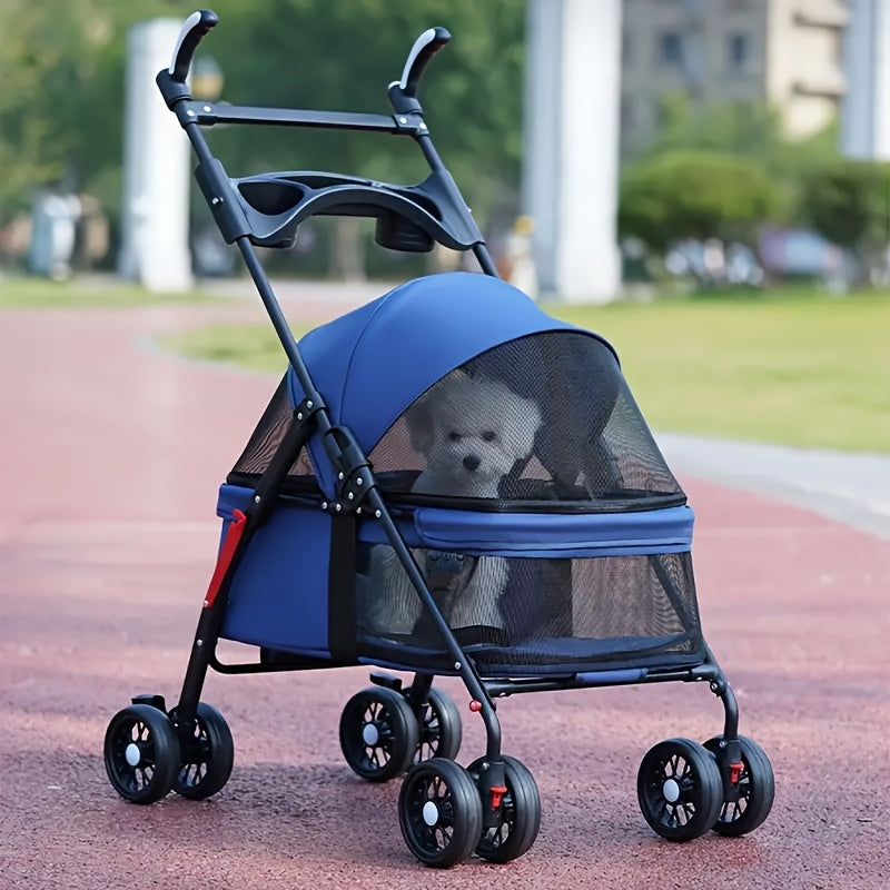 Lightweight Foldable Pet Stroller for Cats and Small Dogs