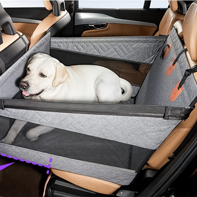 Waterproof Pet Car Seat Hammock with Storage Pocket for Dogs