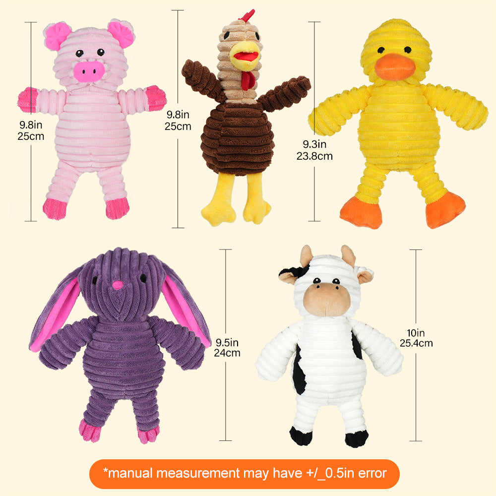 Plush Squeaky Dog Toys Assortment for Playful Pets