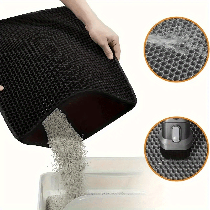 Honeycomb Cat Litter Mat EVA Non Slip Leakproof Easy Clean
