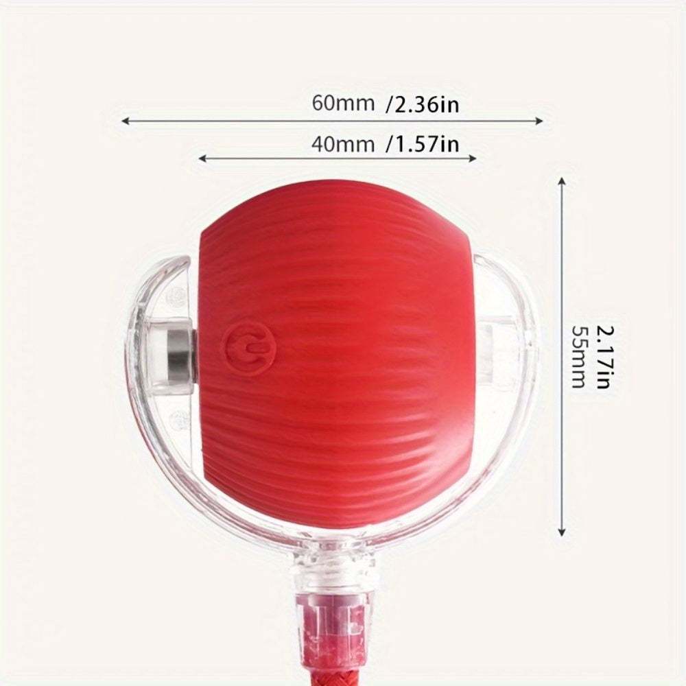 1/2/3pcs Automatic 360° Rolling Pet Balls (Red, Gray, Green), USB Rechargeable With LED Lights, Teething Relief, Durable Plastic, For Kittens & Dogs, Interactive Toys, Easter & Patriot Day Gifts