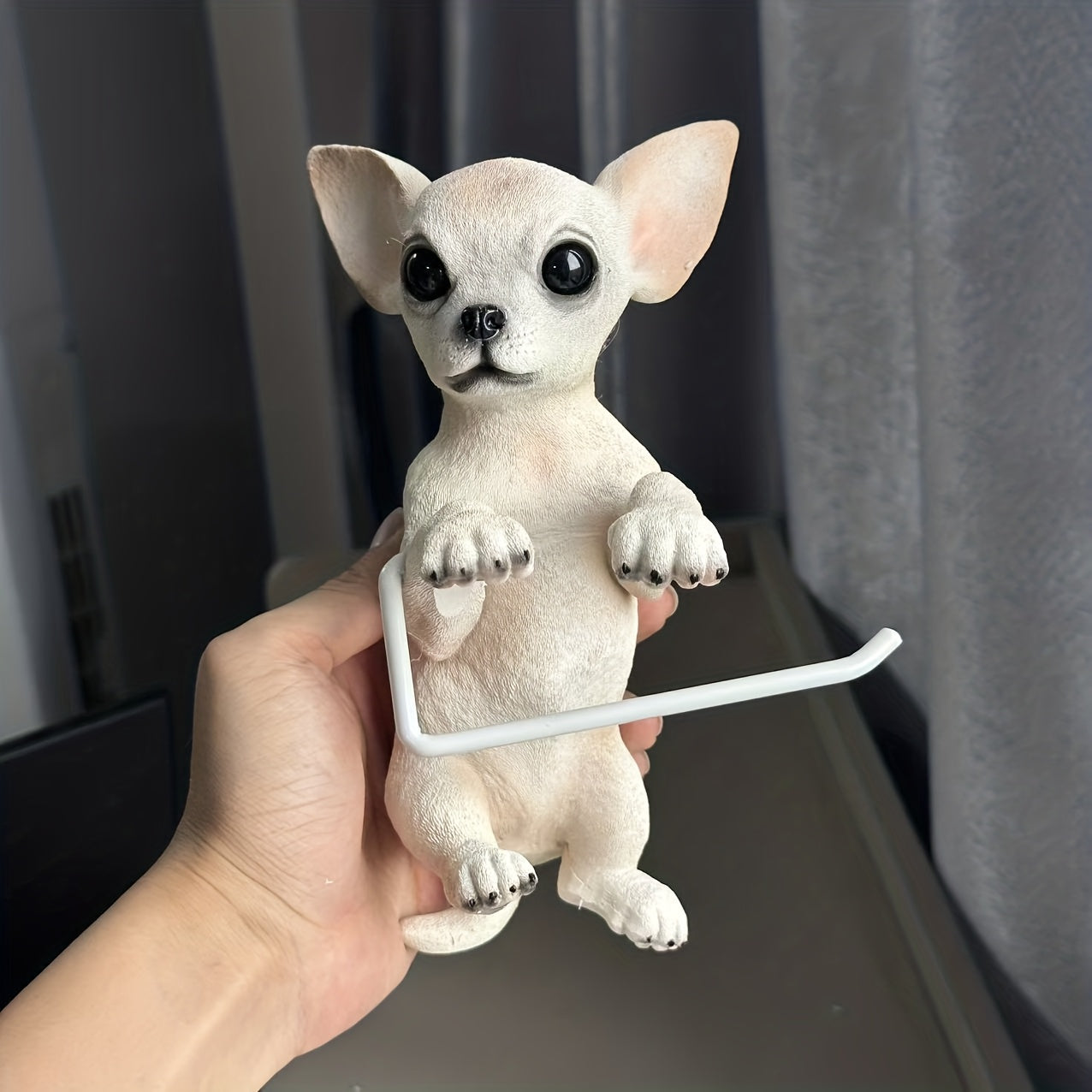 Rustic Cartoon Dog Tissue Holder Resin Home Decor Accent