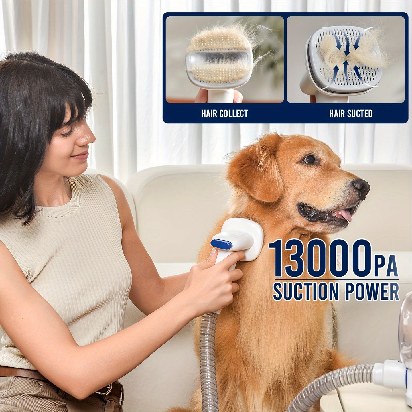 5-in-1 Dog Grooming Vacuum Kit for Easy Pet Care