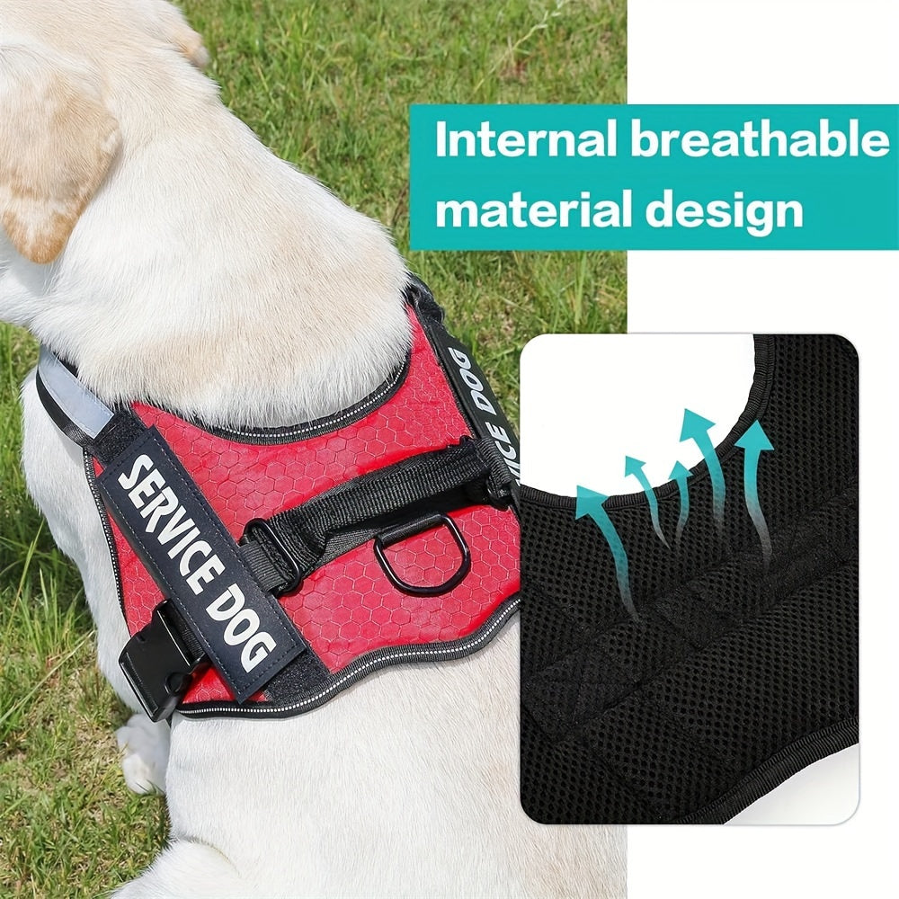 Adjustable Reflective Dog Harness Set for Easy Control