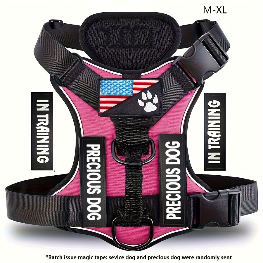 Reflective Dog Harness with Patches for Easy Control