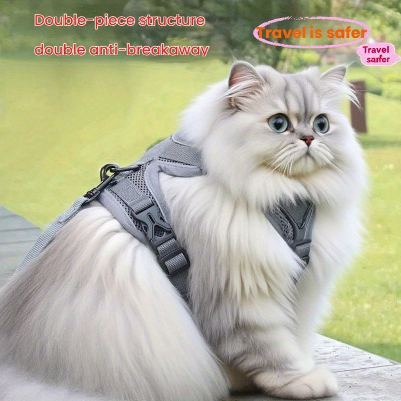 Escape-Proof Pet Vest Harness with Adjustable Leash for Pets