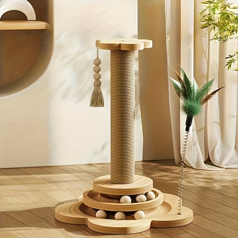 Natural Sisal Cat Scratching Pillar Toy for Happy Felines