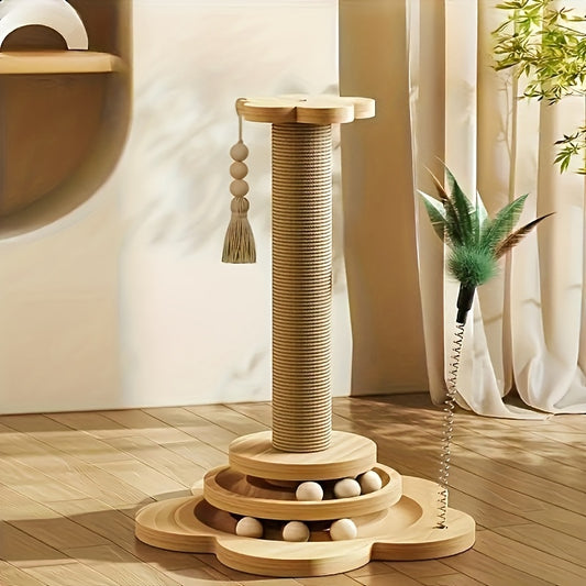 Natural Sisal Cat Scratching Pillar Toy for Happy Felines