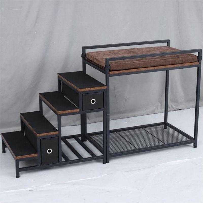 Contemporary Metal Pet Bed Frame With Lockable Storage