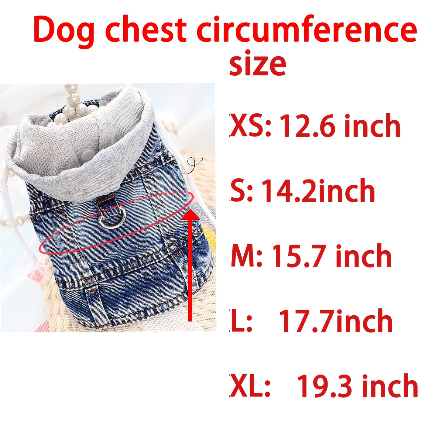 Trendy Denim Dog Vest with Adjustable Hat and Fleece Lining