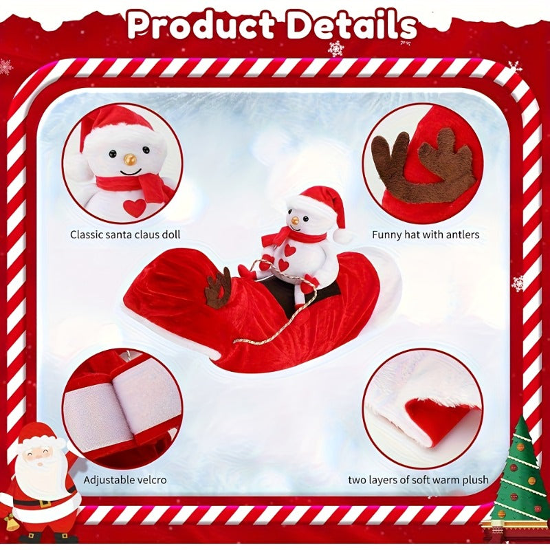 Santa Claus Dog Costume Christmas Outfit With Easy Buckle Collar