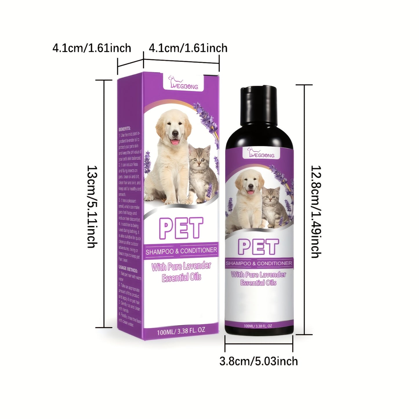Non-Knotting Pet Shampoo for Smooth Hair and Itchy Skin