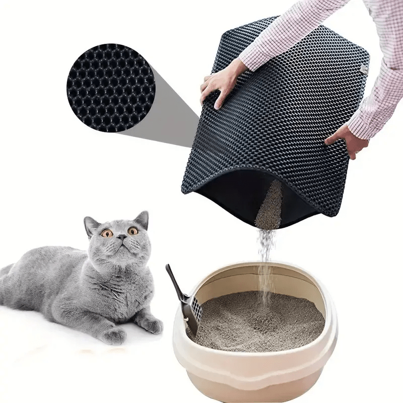 Honeycomb Cat Litter Mat EVA Non Slip Leakproof Easy Clean