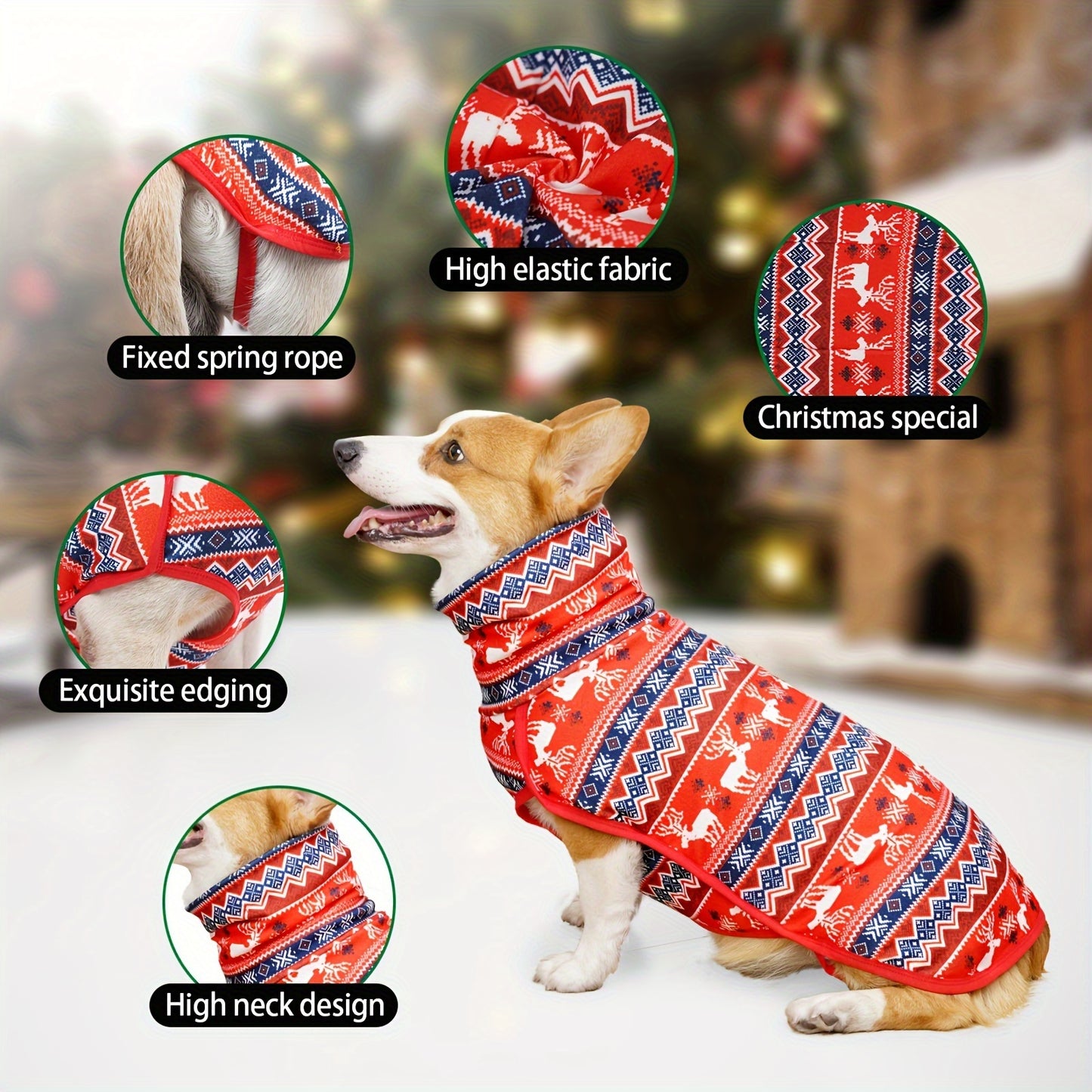 Dog Winter Hooded Sweater Thermal Insulation Machine Washable