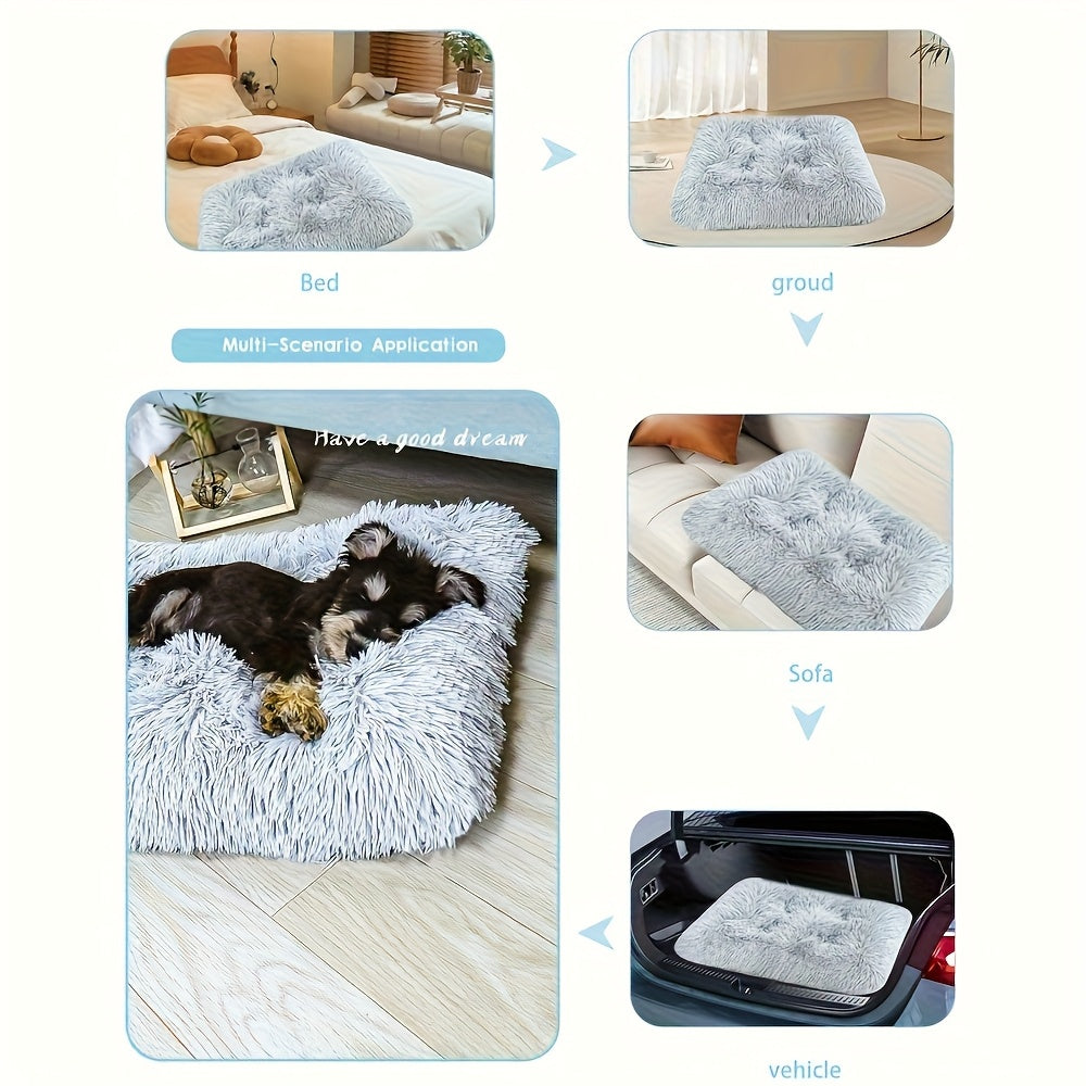 Cozy Polyester Dog Bed With Detachable Cover