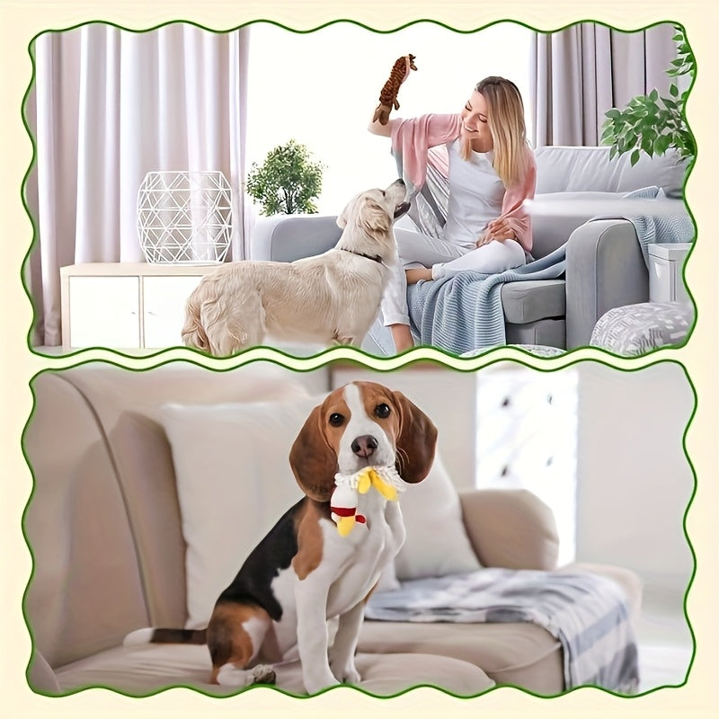 Interactive Plush Squeaky Dog Toys for Fun and Play