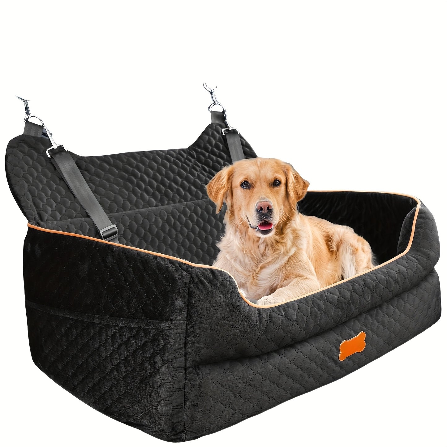 Dog Car Seat For Backseat Travel With Detachable Cushion