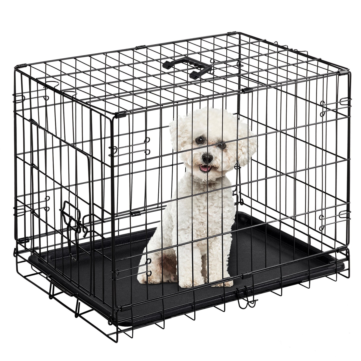 Zhumi Heavy Duty Foldable Dog Crate with Removable Tray
